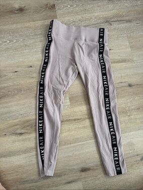 Nike Taupe Leggings with Black Nike AIR Side Tape